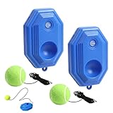 Tennis Ball Training Baseboard, 2026 New Portable Solo Tennis Trainer Set, Premium Tennis Trainer Rebound with Weighted Base, Multifunctional Tennis Practice kit for Backyard (2PCS B)