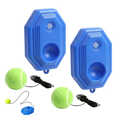 Tennis Ball Training Baseboard, 2026 New Portable Solo Tennis Trainer Set, Premium Tennis Trainer Rebound with Weighted Base, Multifunctional Tennis Practice kit for Backyard (2PCS B)