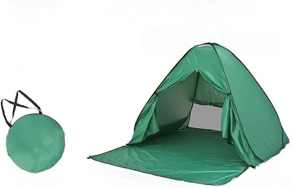 Beach Tent Up Sun Shelter with UPF 90+ Protection, Automatic 2-Second Setup for Camping Hiking, Lightweight Ventilated Design for 2 Adults or 3 Children(lake green)