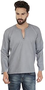 Kurta De Boda India Para Hombre: Camisa De Algodón Violeta Claro - España