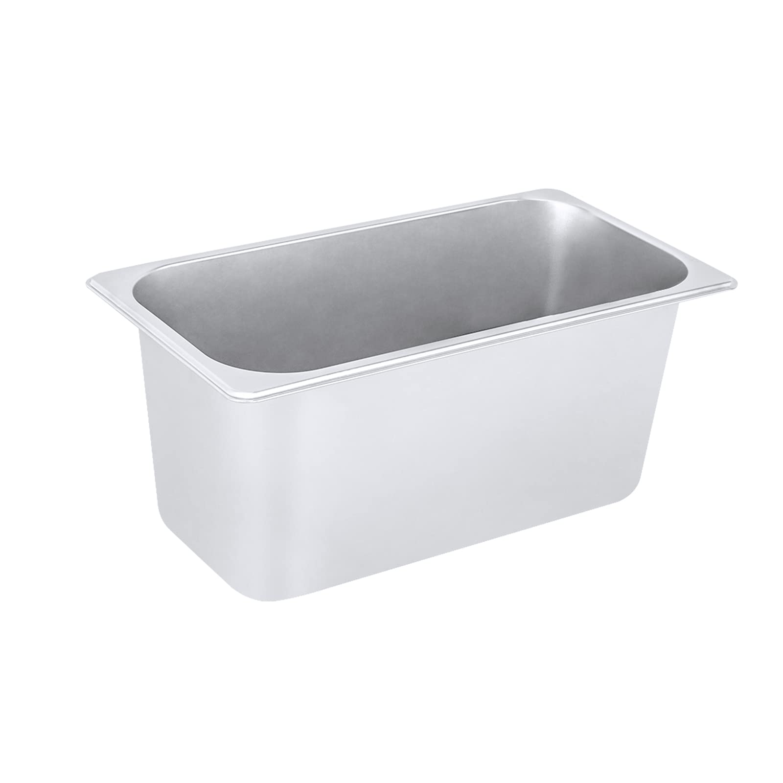 Lot de 4 Bac Alimentaire GN 1/3 en Inox 5 L, 32,5 × 17,5 × 15 cm, Plat Gastronome Profond avec Couvercle, pour Buffet, Restaurant, Cantine