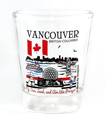 Vancouver BC Great Canadian Cities Shot Glass