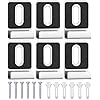 6Pcs Metal Mirror Clips for Wall Mounting, Mirror Holder Clips Heavy Mirror Hangers for The Wall Silver