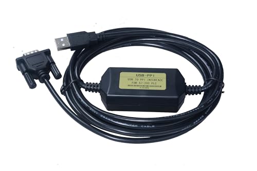Washinglee USB to PPI Programming Cable for Siemens PLC S7 200 and 200CN, Compatible for Siemens CPU221, CPU222, CPU224, CPU224XP, CPU226.
