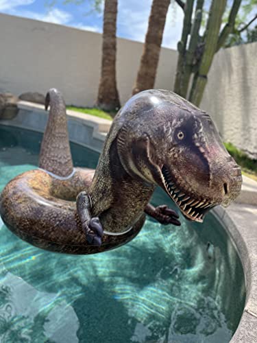 Coconut Float Giant Tyrannosaurus Rex Pool Float – Inflatable T-Rex Ring Float – Durable Long Lasting Pool Float, Beach And Water Toy – Fun Decoration For Pool Parties, Events #TOP4