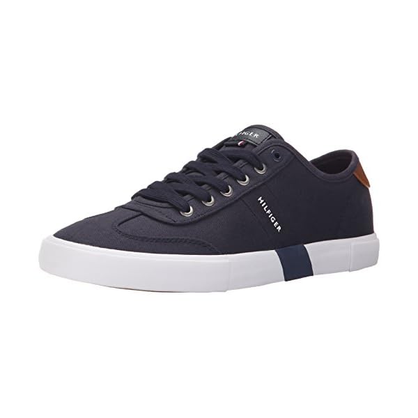 Tommy Hilfiger Men's Pandora Sneaker, Navy Canvas, 11