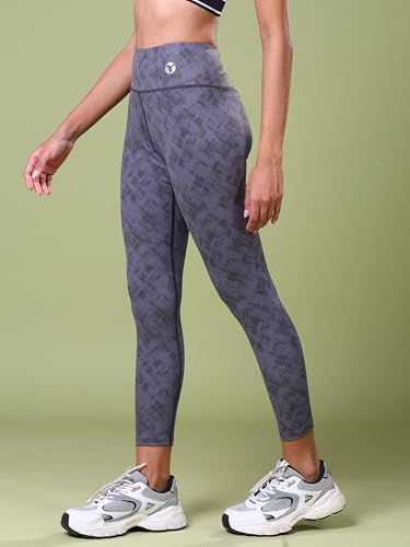 Image of TECHNOSPORT Womens High Rise Skinny Fit Activewear Tights for Running, Gym and Sports