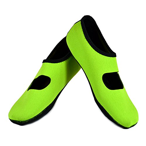 Image of Nufoot Women's Mary Janes Best Foldable & Flexible Flats, Travel & Exercise, Dance, Yoga Socks, Indoor Shoes, Slippers