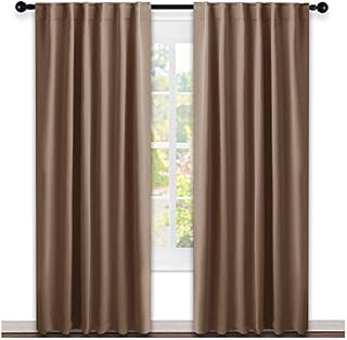 NICETOWN Blackout Curtain Panel for Living Room - (Cappuccino Color) 52 inches Wide
