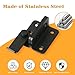 Alise Flip Latch Gate Latches Slide Bolt Latch Safety Door Lock Catch for Barn Cabinet Pet Cage Garden Bathroom Garage Window Sliding Door,Heavy Duty Stainless Steel Matte Black,MS3006R-B