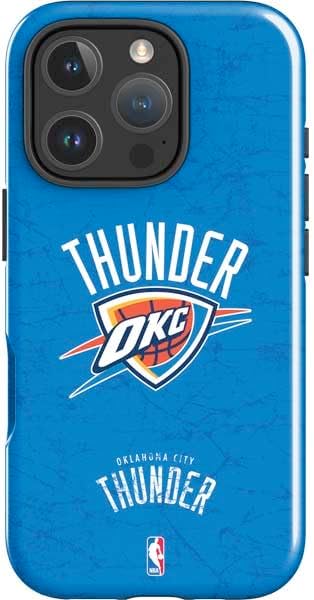 Skinit Impact Phone Case Compatible with iPhone 16 Pro Max - Officially Licensed NBA OKC Thunder Split Design