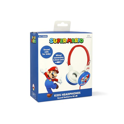 OTL Technologies SM1108 Super Mario Children's Wired Headphones Red