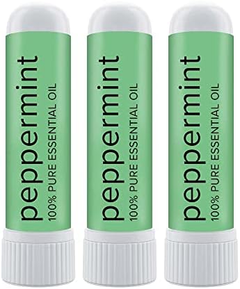 MOXĒ Peppermint Essential Oil Nasal Inhaler, Therapeutic No-Mess Aromatherapy, Cooling, Refreshing, Invigorating, Uplifts Mood and Positivity, Pure and Undiluted, Made in USA (3 Pack)