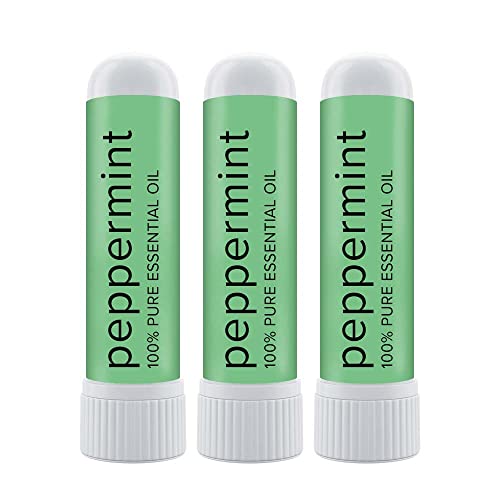Moxē Peppermint Essential Oil Nasal Inhaler, Therapeutic No-Mess Aromatherapy, Cooling, Refreshing, Invigorating, Uplifts Mood And Positivity, Pure And Undiluted, Made In Usa (3 Pack) #TOP2