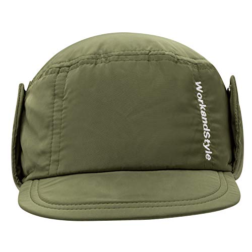 WORK AND STYLE Piumino - Gorra de Nylon con Orejeras by Verde Oliva, 60 cm Cover