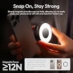 ULANZI ML05 Selfie Light for iPhone - Maglock Magnetic Phone Selfie Ring Light with Mirror, 9000K CRI≥97 Full Angle Portable LED Smartphone Fill Lighting for Travel Vlog Photo Video Recording