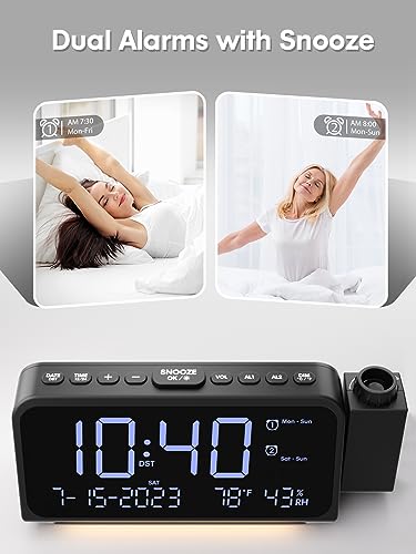 Rocam CR1024 Projection Alarm Clock, Digital Clock thumb #4