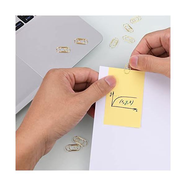 Vicloon Büroklammern, Büroklammern Herz Gold, Büroklammern Set mit Transparentbox, für Aktenklammer, Büro, Klassenzimmer – Bild 6