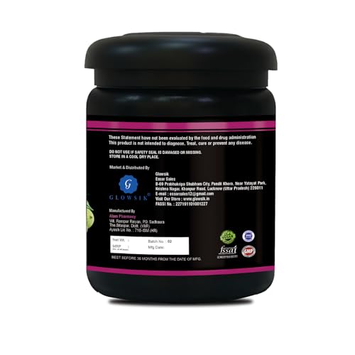 Image of GLOWSIK Karela Jamun Neem Powder with 11 Potent Herbs | Natural Sugar Management & Cholesterol Support | 100% Ayurvedic Detox Powder - 400 GMS