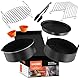 UNBOX Airfryer Zubehör Set 15-teilig für COSORI 4,7L, Tefal 4,2L, Ninja 5,2L - Heißluftfritteuse Zubehör mit Silikon Backform - BPA-frei, inkl. E-Rezeptbuch