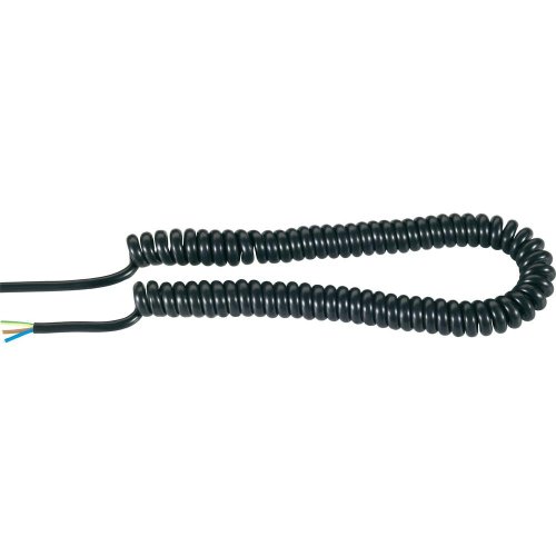 Preisvergleich Produktbild Baude PVC SPIRALKABEL 3X1,5MM 500MM SCHWARZ