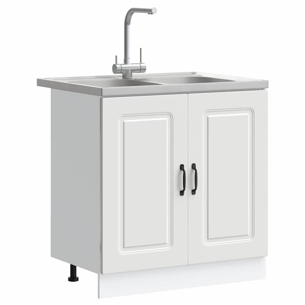 vidaXL Mueble de Cocina Kalmar 80 x 46 x 81,5 cm Madera de ingeniería, Gabinete Rectangular Moderno, Mueble Resistente para el Comedor, Madera de ingeniería, Organizador Interior