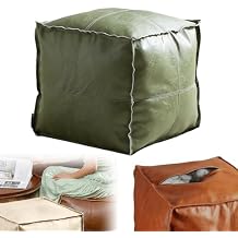 PUSKIU Stuffable Cushion Bag, 2025 nstuffed Pouf Ottomans, Floor Footrest Cushion, Can Store Unused Clothes, Blankets, for Living Rooms Bedrooms, Storage Solution, for Living Rooms Bedrooms Green