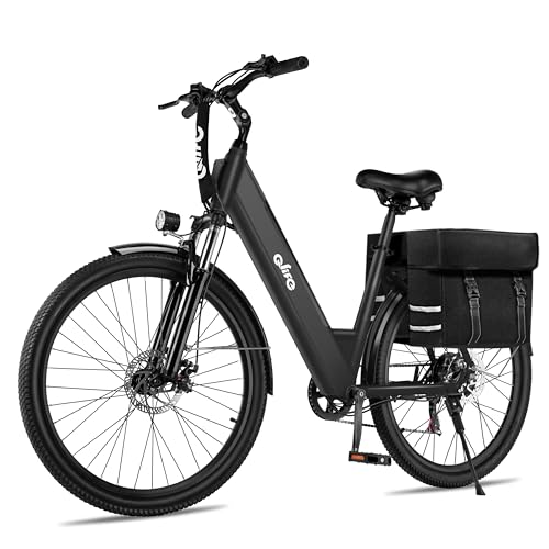 Image of Qlife Cityone Electric Bike for Adults & Teens, Step-Through Commuter Ebike, 1000W Peak Motor, 55-Mile Range, 48V Removable Battery, 26-Inch City Tires, 7-Speed, Up to 20+ MPH