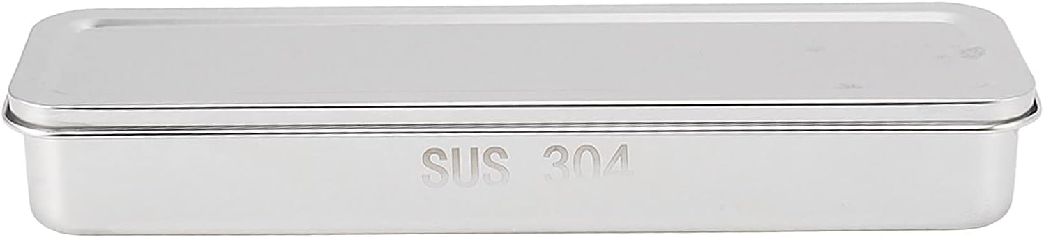 Buachois Stainless Steel Cutlery Organizer Tray with Lid and Drainer, Compact Kitchen Storage Box for Utensils Chopsticks Spoons Forks Knives, Drawer Organization Tool for Home Res (Silver)