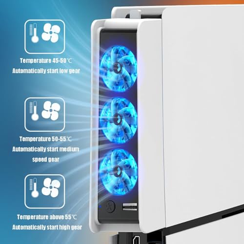 Ventilador de resfriamento com temperatura controlada para radiador de console PS5 Slim com resfriam