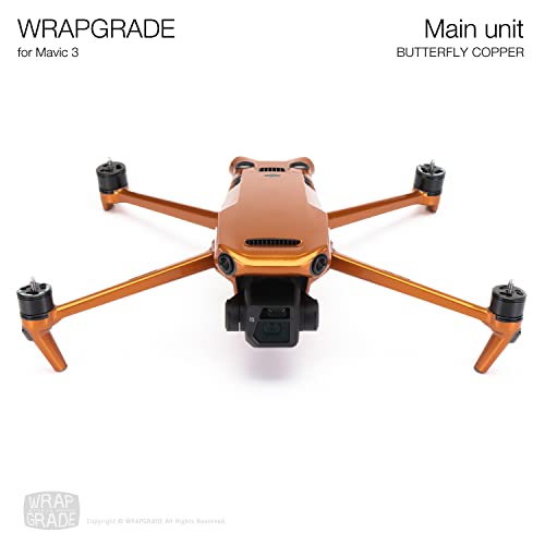 Image of WRAPGRADE Full Skin Stickers for DJI Mavic 3 / Mavic 3 Classic (BUTTERFLY COPPER)