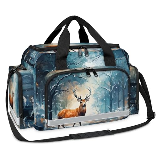 GzLeyigou First Aid Bags Empty, Timid Deer Emergency Bag First Aid Kit Multiple Compartment Kit Carrier On Call Trauma Bag For Paramedics Emergency Medical Supplies Kit