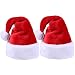 2pcs Christmas Santa Hat,Thickened Luxury Short Plush Christmas Hat Thickened Lengthened Santa Claus Cap Xmas Hat for Adults