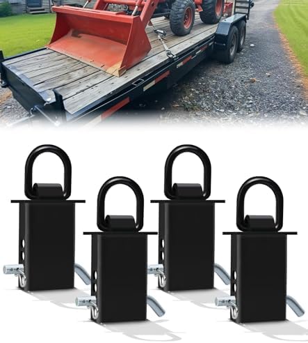 SALUINOKI Stake Pocket D-Ring Heavy Duty With Anti-Loss Lock And Gloves, Trailer D-Ring Stake - View #10