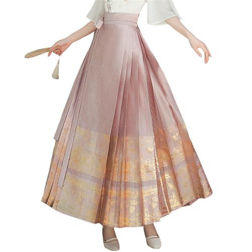 Jupe style chinois brocart lourd brodé or premium artisanat d'été