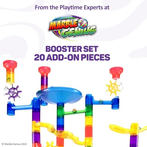 Marble Genius Booster Set (Add-On Set - 20 Marbulous Marble Run Toy Pieces)