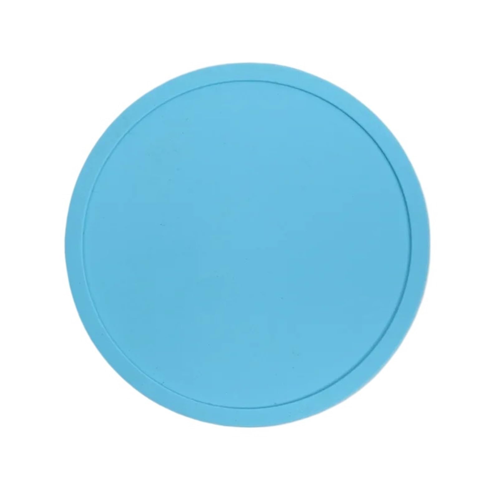 1pc 3.9 Inches Anti-slip Silicone Coasters Heat Resistant Tea Cup Mat Lots Drink Coffee Mug Glass Beverage Holder Pad Kitchen Tool(Sky blue)