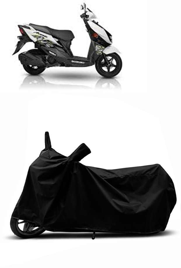 Image of Sheild Heavy Duty Waterproof Scooty & Bike Cover for Suzuki Avenis 125 - UV Resistant, Dustproof & Rain Protection, All-Weather Outdoor Cover for Bikes & Scooty with Buckle Straps(Black)