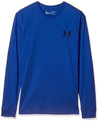 Under Armour Men's Sportstyle Left Chest T-Shirt Long Sleeve , American Blue (449)/Black , Medium