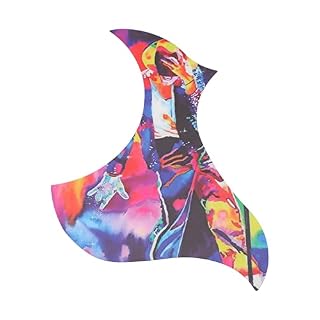 FECAMOS Garde de Guitare, Connexion Ferme Pratique Belle Guitare Acoustique en PVC Pickguard Anti-Rayures pour la… - Les Beatles, Paul McCartney, John Lennon, RIngo Starr, George Harrison