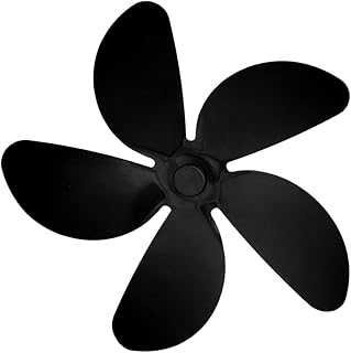 Homoyoyo Fireplace Fan Blades Fireplace Fan Repairing Stove Fan Parts Wood Stove Fan Accessories Ceiling Fan Blades Black Fan Ceiling Fan Parts Stove Fan Blades Accessory Fan Supply Metal
