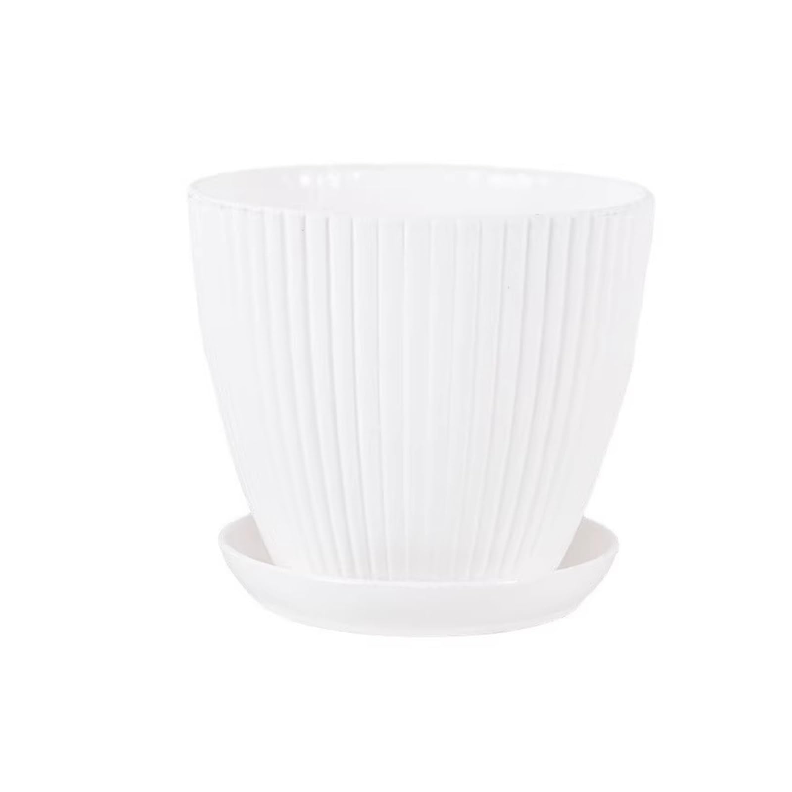 Lkvent Plant Pots with Tray Round Plastic Flower Pots plant pots