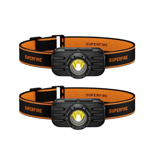 Linterna frontal LED con zoom óptico y batería recargable ligera para correr por la noche