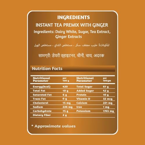 Image of Chaizup Premium 1 Min Instant Assorted Tea Pack - 1kg Poly (Pack of 2) | Ginger & Masala Flavours | Approx. 144 Servings | 2kg