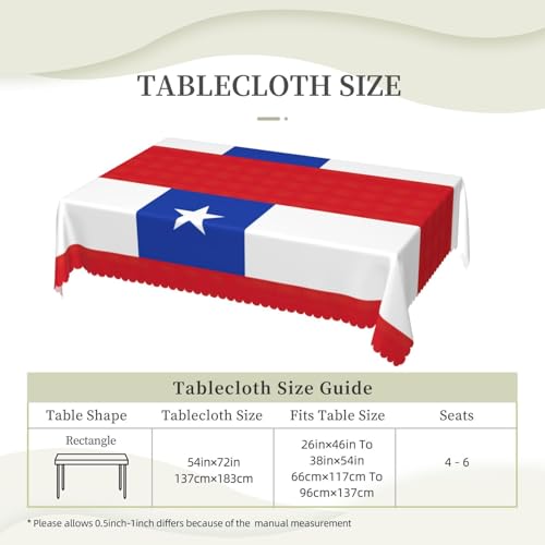 Nappe rectangulaire Chili en tissu lavable pour buffet et repas