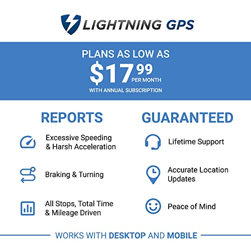 Lightning Gps Real Time Gps Tracker For Vehicles - Fleet Gps Tracker Automotive Tracking Device - Cars Hidden Gps Tracking Device - Car Gps Tracker Device - Car Tracker Device Subscription Required #TOP2