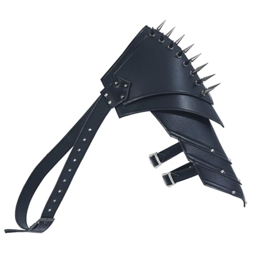 Medieval Spiked Shoulder Harness Punk Faux Leather Adjustable Shoulder Armor Halloween Viking Warrior Guards Costume