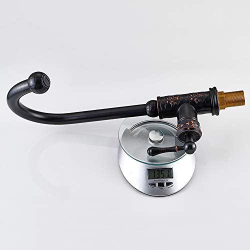 Robinet mitigeur de cuisine pivotant laiton vintage - 2