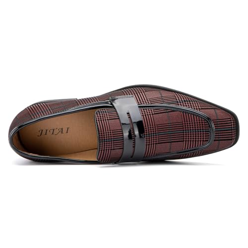 Image of JITAI Mens Velvet Loafers Dress Shoes Loafers for Men Tuxedo Suit Shoes