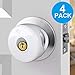(4 Pack) KinderGard Baby Safety Door Knob Covers to Child Proof Doors Easy Installation,Toddler,Child,Accident, Lock, Universal,Cover,Protection, Babyproofing, Works with All Knobs up to 2 ¼ inches